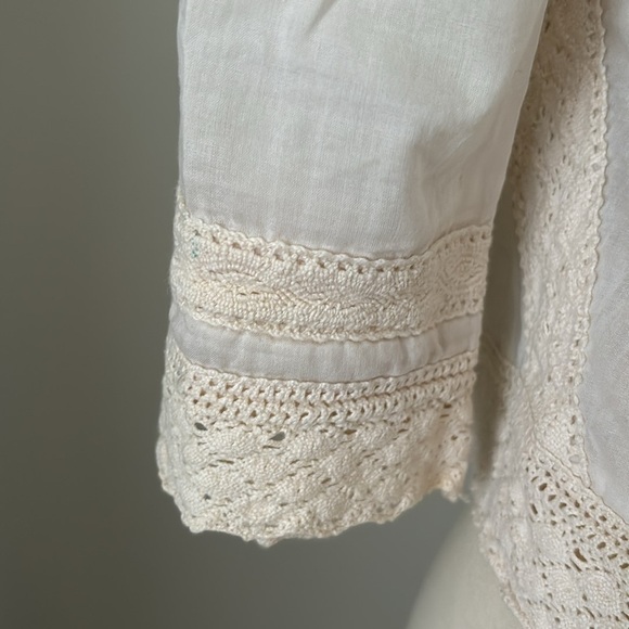 Atmosphere Cream Lace Accent Lightweight Cardigan - Picture 5 of 9